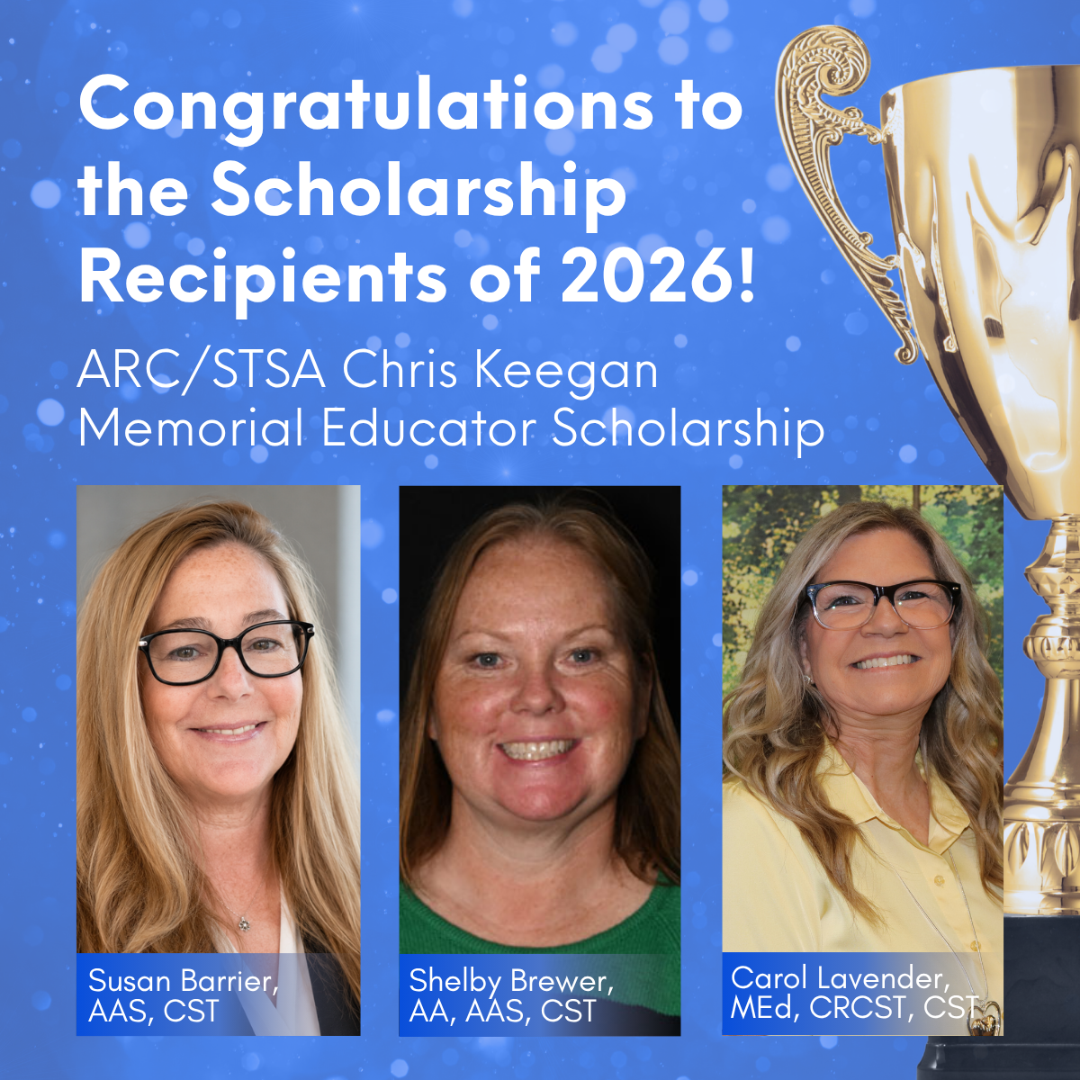ARC/STSA's 2026 Scholarship Recipients.